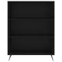 Credenza Nera 69,5x32,5x180 cm Legno Multistrato