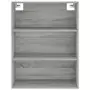 Credenza Grigio Sonoma 69,5x32,5x180 cm Legno Multistrato