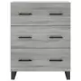 Credenza Grigio Sonoma 69,5x34x180 cm in Legno Multistrato