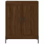 Credenza Rovere Marrone 69,5x34x180 cm in Legno Multistrato