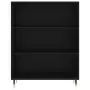 Credenza Nera 69,5x32,5x180 cm Legno Multistrato