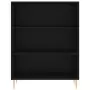 Credenza Nera 69,5x32,5x180 cm Legno Multistrato