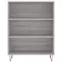 Credenza Grigio Sonoma 69,5x32,5x180 cm Legno Multistrato