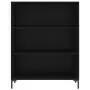 Credenza Nera 69,5x32,5x180 cm Legno Multistrato