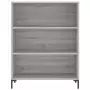 Credenza Grigio Sonoma 69,5x32,5x180 cm Legno Multistrato