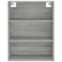 Credenza Grigio Sonoma 69,5x32,5x180 cm Legno Multistrato