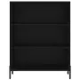 Credenza Nera 69,5x32,5x180 cm Legno Multistrato