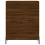 Credenza Rovere Marrone 69,5x34x180 cm in Legno Multistrato