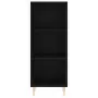 Credenza Nera 34,5x32,5x180 cm in Legno Multistrato