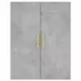 Credenza Grigio Cemento 69,5x34x180 cm in Legno Multistrato