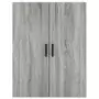 Credenza Grigio Sonoma 69,5x34x180 cm in Legno Multistrato