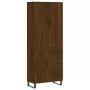 Credenza Rovere Marrone 69,5x34x180 cm in Legno Multistrato