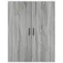 Credenza Grigio Sonoma 69,5x34x180 cm in Legno Multistrato