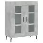 Credenza Grigio Cemento 69,5x34x180 cm in Legno Multistrato