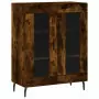 Credenza Rovere Fumo  69,5x34x180 cm in Legno Multistrato