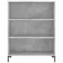 Credenza Grigio Cemento 69,5x34x180 cm in Legno Multistrato