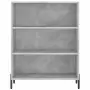 Credenza Grigio Cemento 69,5x34x180 cm in Legno Multistrato