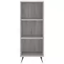 Credenza Grigio Sonoma 34,5x34x180 cm in Legno Multistrato