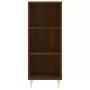 Credenza Rovere Marrone 34,5x34x180 cm in Legno Multistrato