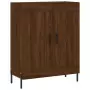 Credenza Rovere Marrone 69,5x34x180 cm in Legno Multistrato