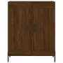 Credenza Rovere Marrone 69,5x34x180 cm in Legno Multistrato