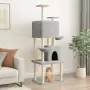 Albero per Gatti con Tiragraffi in Sisal Grigio Chiaro 180 cm