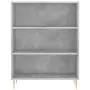 Credenza Grigio Cemento 69,5x34x180 cm in Legno Multistrato