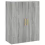 Credenza Grigio Sonoma 69,5x34x180 cm in Legno Multistrato