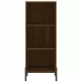 Credenza Rovere Marrone 34,5x34x180 cm in Legno Multistrato