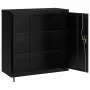 Armadio Classificatore Nero 90x40x90 cm in Acciaio