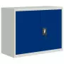 Armadio Classificatore Grigio Chiaro e Blu 90x40x70 cm Acciaio