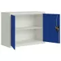 Armadio Classificatore Grigio Chiaro e Blu 90x40x70 cm Acciaio