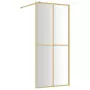 Parete per Doccia Walk-in Vetro Trasparente ESG 100x195 cm Oro