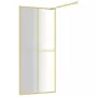 Parete per Doccia Walk-in Vetro Trasparente ESG 100x195 cm Oro