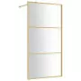 Parete per Doccia Walk-in Vetro Trasparente ESG 115x195 cm Oro