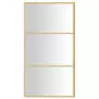 Parete per Doccia Walk-in Vetro Trasparente ESG 115x195 cm Oro