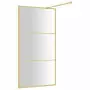 Parete per Doccia Walk-in Vetro Trasparente ESG 115x195 cm Oro