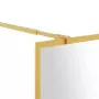 Parete per Doccia Walk-in Vetro Trasparente ESG 140x195 cm Oro