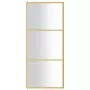 Parete per Doccia Walk-in Vetro Trasparente ESG 80x195 cm Oro