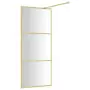 Parete per Doccia Walk-in Vetro Trasparente ESG 80x195 cm Oro