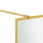 Parete per Doccia Walk-in Vetro Trasparente ESG 80x195 cm Oro