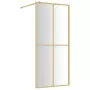 Parete per Doccia Walk-in Vetro Trasparente ESG 80x195 cm Oro