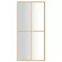 Parete per Doccia Walk-in Vetro Trasparente ESG 80x195 cm Oro