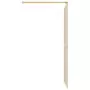 Parete per Doccia Walk-in Vetro Trasparente ESG 80x195 cm Oro