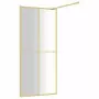 Parete per Doccia Walk-in Vetro Trasparente ESG 80x195 cm Oro