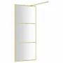 Parete per Doccia Walk-in Vetro Trasparente ESG 90x195 cm Oro