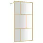 Parete per Doccia Walk-in Vetro Trasparente ESG 115x195 cm Oro