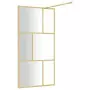 Parete per Doccia Walk-in Vetro Trasparente ESG 115x195 cm Oro