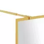 Parete per Doccia Walk-in Vetro Trasparente ESG 115x195 cm Oro