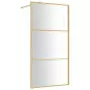 Parete per Doccia Walk-in Vetro Trasparente ESG 100x195 cm Oro